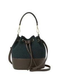 Umh&auml;ngetasche "Tweed", Damen, Gr. B/H/T: 25cm x 20cm x 13cm onesize, blau, Collezione Alessandro, Taschen Umh&auml;ngetasche, aus echtem Leder mit Stoff