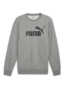 Sweatshirt Puma "Essentials No. 1 Logo Crewneck Herren", Herren, Gr. L, grau (medium gray heather), Obermaterial: 66% Baumwolle, 34% Polyester; Rippe: 97% Baumwolle, 3% Elasthan, normal, Rundhals, Sweatshirts Sweatshirt