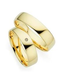 Phoenix Trauring PH&Ouml;NIX "Schmuck Partnerring Ehering Verlobungsring Freundschaftsring" Gr. 50, gelbgoldfarben, Fingerringe, Damen, 50, ohne Brillant, Silber 925 (Sterlingsilber), 5mm, Trauring, Made in Germany - wahlweise mit oder ohne Brillant