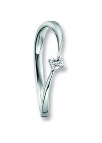 Diamantring ONE ELEMENT "0.07 ct Diamant Brillant Ring aus 585 Wei&szlig;gold" Gr. 55, silber, Fingerringe, Damen, 55, 0,07 mit Diamant, Diamanten Gold Wei&szlig;gold 585, Diamanten, Gold, Wei&szlig;gold 585, Diamantring, Dezenter Glanz &ndash; Diamantakzente f&uuml;r besondere Momente