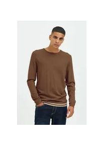 Strickpullover Blend "BHPullover", Herren, Gr. L, toffee, Feinstrick, 50% Viskose, 28% Polyester, 22% Nylon, meliert, Basic, regular fit normal, Rundhals, eingesetzt, Pullover Strickpullover, Stilvoller Strickpullover