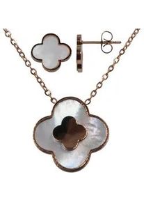 Ohrring und Ketten Set Firetti, ros&eacute;goldfarben, perlmuttfarben, Schmuck_Sets, Damen, Edelstahl