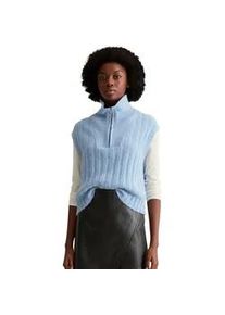 Marc O'Polo Pullunder MARC O'POLO DENIM "aus edlem Wolle-Alpakawolle-Mix", Damen, Gr. S, medium blau, Obermaterial: 43% Wolle, 34% Polyamid, 23% Alpaka, unifarben, Pullover Pullunder