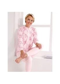 w&auml;schepur Schlafanzug W&Auml;SCHEPUR, Damen, Gr. 52/54, hellros&eacute;, erika, bedruckt, 100% Baumwolle, Homewear-Sets Schlafanzug