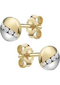 Paar Ohrstecker Celesta, gelb, Ohrringe, Damen, one-size, Gold