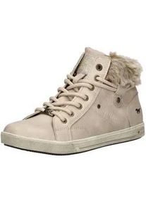Sneaker Mustang SHOES "Mustang Shoes Sneaker Lederimitat/Textil", Damen, Gr. 38, beige, Lederimitat, Textil, Schuhe Sneaker