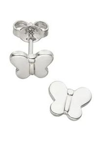 Paar Ohrstecker Jobo "Ohrringe Kinderohrringe Schmetterling", silber 925, Ohrringe, M&auml;dchen, Silber 925 (Sterlingsilber), 925 Silber rhodiniert