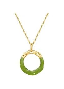 Kette mit Anh&auml;nger YOKOAMII "AV105", gelbgold, Halsketten, Damen, 65,0cm Basiskette + 5,0cm Verl&auml;ngerung