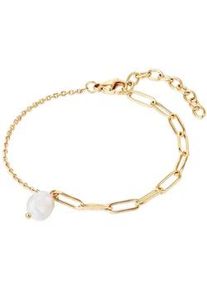 Armband Valero Pearls "VP779", gelb (gelbgold), Armb&auml;nder, Damen, Edelstahl, Armband, mit S&uuml;&szlig;wasser-Zuchtperle