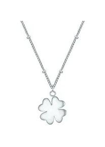 Kette ohne Anh&auml;nger EASTSIDE "ES378", silber, Halsketten, Damen, 40,0cm Basiskette + 5,0cm Verl&auml;ngerung, Edelstahl, mit Kleeblatt-Anh&auml;nger