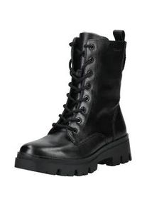 Schn&uuml;rstiefelette Tamaris "Tamaris Stiefelette Lederimitat", Damen, Gr. 37, schwarz, Lederimitat, Schuhe Schn&uuml;rstiefelette