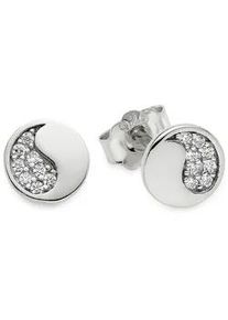 Paar Ohrstecker "Schmuck Geschenk Silberohrringe", silberfarben, kristallwei&szlig;, kristallwei&szlig;, ANISTON JEWELRY & WATCHES, Ohrringe, Damen, 6,6mm, Silber 925 (Sterlingsilber), mit Zirkonia (synth.)