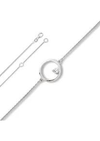 Silberkette ONE ELEMENT "Zirkonia Rund Halskette aus 925 Silber 45 cm", silber, Halsketten, Damen, Silber 925 (Sterlingsilber), Silberkette, Zartes Emblem &ndash; unaufdringlich und dennoch ausdrucksstark
