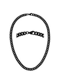 Kette ohne Anh&auml;nger Jobo "Herrenkette 9,2 mm", schwarz, Halsketten, Herren, Edelstahl, L: 55, Edelstahl schwarz beschichtet 55 cm