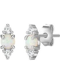 Glanzst&uuml;cke M&uuml;nchen Paar Ohrstecker GLANZST&Uuml;CKE M&Uuml;NCHEN "Set: GSM1849", silber, wei&szlig;, Ohrringe, Damen, 7,4,mit Zirkonia, Silber 925 (Sterlingsilber), aus Sterling Silber
