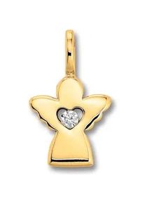 Kettenanh&auml;nger ONE ELEMENT "Zirkonia Engel Anh&auml;nger aus 333 Gelbgold", gold, Schmuckanh&auml;nger, M&auml;dchen, Gelbgold 333 Gold, Gelbgold 333, Gold, Kettenanh&auml;nger, Ihr pers&ouml;nliches Symbol &ndash; liebevoll gearbeitet f&uuml;r jeden Tag