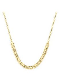 Lulu & Jane Panzerkette LULU & JANE "AV171", gelbgold, Halsketten, Damen, 50,5cm, Panzerkette