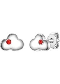 Glanzst&uuml;cke M&uuml;nchen Paar Ohrstecker GLANZST&Uuml;CKE M&Uuml;NCHEN "Set: LLL4", silber, rot, Ohrringe, M&auml;dchen, 6,1,mit Zirkonia, Silber 925 (Sterlingsilber), Ohrstecker Sterling Silber Zirkonia rot