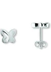Paar Ohrh&auml;nger ONE ELEMENT "Zirkonia Schmetterling Ohrringe Ohrstecker aus 925 Silber", silber, Ohrringe, M&auml;dchen, Kinder, Silber 925 (Sterlingsilber), Kleines Statement &ndash; pers&ouml;nlich, stilvoll, alltagstauglich