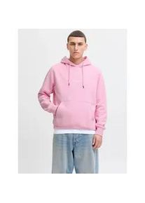 Jack & Jones Kapuzensweatshirt JACK & JONES "JJESOHO SWEAT HOOD NOOS", Herren, Gr. S, prism pink, angeraute Sweatware, Obermaterial: 80% Baumwolle, 20% Polyester, unifarben, relaxed fit, Rippb&uuml;ndchen, Sweatshirts, Baumwollmischung, relaxed fit