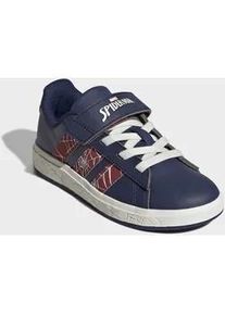 Klettschuh Adidas SPORTSWEAR "Adidas MARVEL SPIDER-MAN GRAND COURT", M&auml;dchen, Gr. 33, dunkelblau, active maroon, sanftes wei&szlig;, Synthetik, Schuhe Klettschuh, f&uuml;r Kinder & Jugendliche