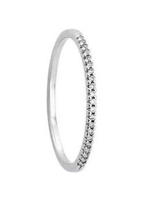 Diamantring ONE ELEMENT "0.09 ct Diamant Brillant Ring aus 585 Wei&szlig;gold" Gr. 50, silber, Fingerringe, Damen, 50, 0,09 mit Diamant, Diamanten Gold Wei&szlig;gold 585, Diamanten, Gold, Wei&szlig;gold 585, Diamantring, Klassische Eleganz &ndash; veredelt mit funkelndem Diamantbesatz