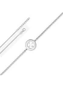 Silberarmband ONE ELEMENT "Kleeblatt Armband Rundankerkette aus 925 Silber 16 cm", silber, Armb&auml;nder, Damen, Silber 925 (Sterlingsilber), Silberarmband, Fein gefertigt &ndash; ein Zeichen mit besonderer Bedeutung