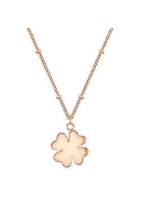 Kette ohne Anh&auml;nger EASTSIDE "ES380", rosa (ros&eacute;gold), Halsketten, Damen, 40,0cm Basiskette + 5,0cm Verl&auml;ngerung, Edelstahl, mit Kleeblatt-Anh&auml;nger