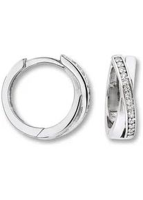 Paar Creolen ONE ELEMENT "Zirkonia Ohrringe Creolen aus 925 Silber", silber, Ohrringe, Damen, Damen,mit Zirkonia, Silber 925 (Sterlingsilber), Ihr pers&ouml;nliches Symbol &ndash; liebevoll gearbeitet f&uuml;r jeden Tag