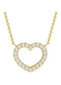 Kette mit Anh&auml;nger Rafaela Donata "RD479", gelbgold, Halsketten, Damen, 40,0cm Basiskette + 5,0cm Verl&auml;ngerung,mit Zirkonia, Silber 925 (Sterlingsilber), aus Sterling Silber