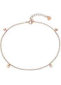 Glanzst&uuml;cke M&uuml;nchen Fu&szlig;kette GLANZST&Uuml;CKE M&Uuml;NCHEN "GSM487", rosa (ros&eacute;gold), Fu&szlig;ketten, Damen, Silber 925 (Sterlingsilber), aus Sterling Silber