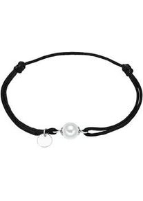 Perlenarmband Rafaela Donata "RD385", schwarz, Armb&auml;nder, Damen, Perlen, Perlenarmband, Armband Sterling Silber Muschelkernperle wei&szlig;