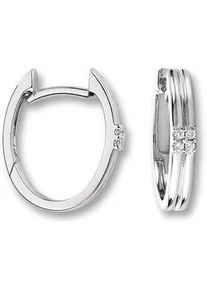 Paar Creolen ONE ELEMENT "0.04 ct Diamant Brillant Ohrringe Creolen aus 585 Wei&szlig;gold", silber, Ohrringe, Damen, Damen, 0,04 mit Diamant, Diamanten Gold Wei&szlig;gold 585, Diamanten, Gold, Wei&szlig;gold 585, Dezenter Glanz &ndash; Diamantakzente f&uuml;r besondere Momente