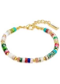 Armband YOKOAMII "Y21", gelb (gelbgold, bunt), Armb&auml;nder, Damen, Materialmix, Armband, Armband gelbgold bunt