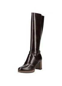 High-Heel-Stiefel Nero Giardini "Nero Giardini Stiefel Leder", Damen, Gr. 37, braun (dunkelbraun), Leder, Schuhe