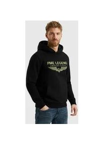 PME-Legend Kapuzensweatshirt PME LEGEND "Hooded soft terry with logo", Herren, Gr. XL, schwarz, Sweatware, Obermaterial: 80% Baumwolle, 20% Polyester, bestickt, regular fit taillenbedeckt, Rippb&uuml;ndchen, Sweatshirts, mit Logostickerei