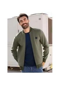 Sweatjacke Marco Donati, Herren, Gr. 64/66, gr&uuml;n (khaki, meliert), 68% Polyester, 30% Baumwolle, 2% Elasthan, Sweatjacken Sweatjacke