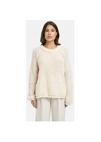 Smith & Soul Rundhalspullover SMITH & SOUL, Damen, Gr. M, wool wei&szlig;, Grobstrick, Material: 42% Polyacryl, 30% Polyamid, 14% Mohair, 14% Wolle, unifarben, regular fit normal, Rundhals, Raglan&auml;rmel Rollsaum, Pullover Rundhalspullover, aus Grobstrick