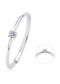 Diamantring ONE ELEMENT "0,05 ct Diamant Brillant Ring aus 585 Wei&szlig;gold" Gr. 58, silber, Fingerringe, Damen, 58, 0,05 mit Diamant, Diamanten Gold Wei&szlig;gold 585, Diamanten, Gold, Wei&szlig;gold 585, Diamantring, Stilvoll zur&uuml;ckhaltend &ndash; Diamantakzente mit ruhiger Eleganz