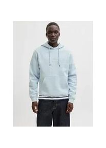 Jack & Jones Kapuzensweatshirt JACK & JONES "JJESOHO SWEAT HOOD NOOS", Herren, Gr. M, celestial blau, angeraute Sweatware, Obermaterial: 80% Baumwolle, 20% Polyester, unifarben, relaxed fit, Rippb&uuml;ndchen, Sweatshirts, Baumwollmischung, relaxed fit