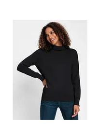 Rollkragenpullover Casual Looks "Pullover", Damen, Gr. 44, schwarz, 100% Baumwolle, Pullover Rollkragenpullover