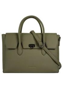 Henkeltasche Bugatti "IRIA", Damen, Gr. B/H/T: 36cm x 24cm x 16cm onesize, oliv, Polyurethan (PU), leicht gl&auml;nzend, unifarben, Taschen