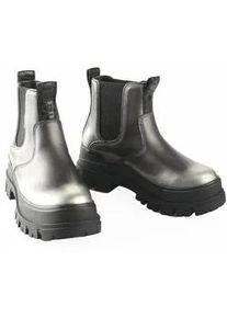 Stiefel Buffalo "Buffalo Aspha Chelsea Vntg Vegan Nappa", Damen, Gr. 41, pewter, schwarz, Kunstfaser, unifarben, Schuhe Stiefel