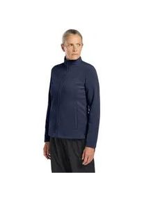 Fleecejacke Jack Wolfskin "TAUNUS FZ W", Damen, Gr. XXL (48), blau (night, blau), Obermaterial: 100% Polyester; Futter: 100% Polyester, Jacken Fleecejacke