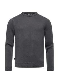 Strickpullover Ragwear "Larrs", Herren, Gr. M (50), schwarz, Material: 60% Baumwolle, 40% Acryl, gerade h&uuml;ftlang, Rundhals, &Auml;rmel ohne &Auml;rmelschlitz Rippb&uuml;ndchen krempelbar, Pullover Strickpullover, stylischer Herren Sweatpullover mit Rippb&uuml;ndchen
