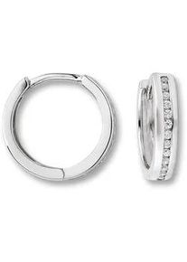 Paar Creolen ONE ELEMENT "Zirkonia Ohrringe Creolen aus 925 Silber", silber, Ohrringe, Damen, Damen,mit Zirkonia, Silber 925 (Sterlingsilber), Symbolische Note &ndash; harmonisch gestaltet mit Liebe zum Detail