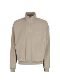 Sweater Urban Classics "Urban Classics Herren Basic Polar Fleece Troyer", Herren, Gr. M, warmsand, 100% Polyester, unifarben, Sweatshirts Sweater