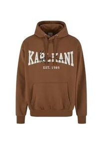 Kapuzenpullover Karl Kani "Karl Kani Herren", Herren, Gr. S, braun, 80% Baumwolle, 20% Polyester, unifarben, normal, ohne Ausschnitt, Pullover Kapuzenpullover