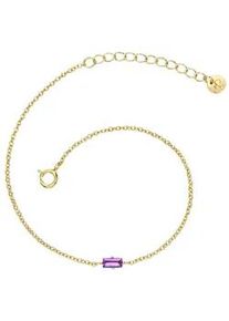 Glanzst&uuml;cke M&uuml;nchen Gliederarmband GLANZST&Uuml;CKE M&Uuml;NCHEN "GSM784", gelb (gelbgold, lila), Armb&auml;nder, Damen, Silber 925 (Sterlingsilber), Gliederarmband, aus Sterling Silber