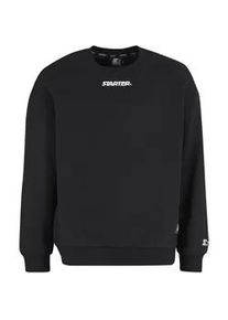 Sweater STARTER Black Label "Starter Black Label Starter Small Logo Essential Crew", Herren, Gr. M, schwarz, 75% Baumwolle, 20% Polyester, 5% Viskose, Rundhals, Sweatshirts Sweater